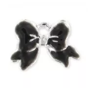 Ciondolo smaltato mm. 11 Nero x1