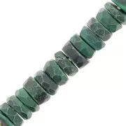 Perle Heishi sfaccettate - pietra semipreziosa 5,5x2 mm - Malachite x20