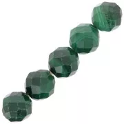Perline sfaccettate rotonde 4 mm - Malachite x20