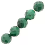 Perline sfaccettate rotonde 6 mm - Malachite x15