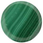 Cabochon piatto rotondo -disco - pietra semipreziosa 10 mm - Malachite x1