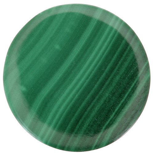 Cabochon piatto rotondo -disco - pietra semipreziosa 10 mm - Malachite x1