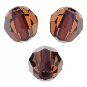 Sfere PureCrystal 5000 4 mm Smoked Amber x20