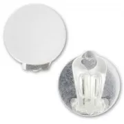 Orecchini a clips con piatello mm. 18 argentato x2