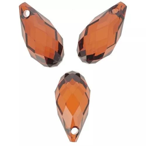 Goccia PureCrystal 6010 13x6.5 mm - Smoked Amber x1