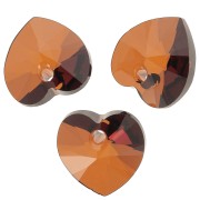 Cuori PureCrystal 6228 10,3x10 mm Smoked Amber x6|raw }}