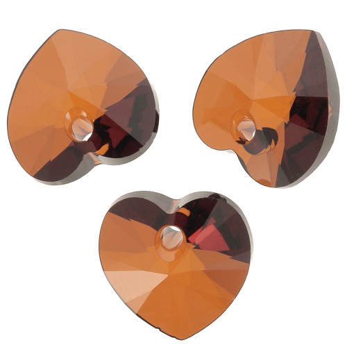 Cuori PureCrystal 6228 10,3x10 mm Smoked Amber x6