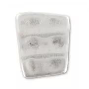 Passante irregolare per laccetto da mm. 2 Placcatura argento antico x1