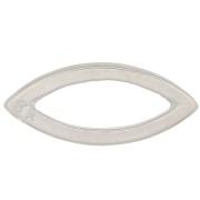 Distanziatore navetta 15x7 mm - placcatura argento fino x1