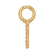 Ganci a vite con anello da 4 mm - Dorato con oro fino x4