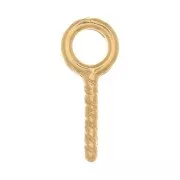 Ganci a vite con anello da 4 mm - Dorato con oro fino x4