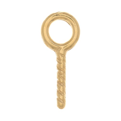 Ganci a vite con anello da 4 mm - Dorato con oro fino x4