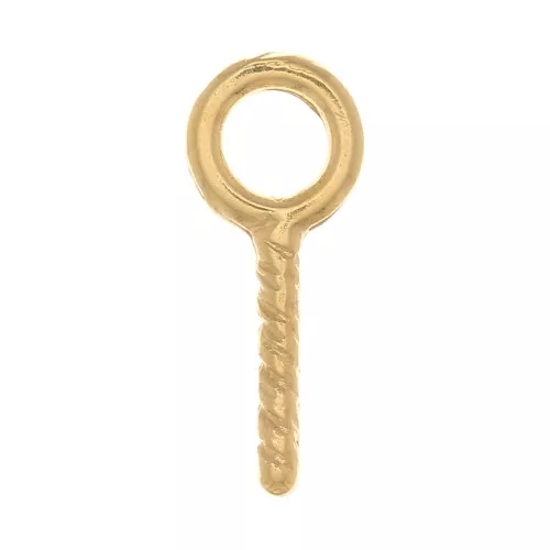 Ganci a vite con anello da 4 mm - Dorato con oro fino x4