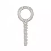 Ganci a vite con anello da 4 mm - placcatura argento fino x4
