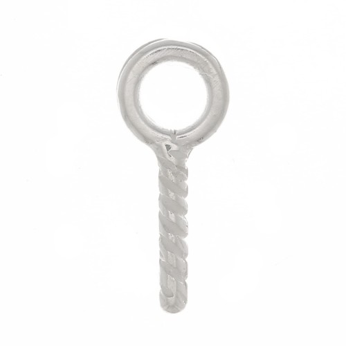 Ganci a vite con anello da 4 mm - placcatura argento fino x4