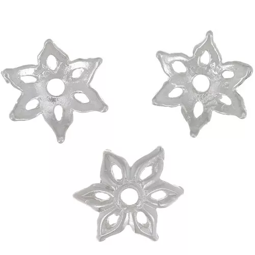 Coppetta con fiore scavata 8 mm in argento 925 x1