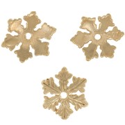 Coppette a fiocco di neve 10 mm - Placcato oro 3 micron x1