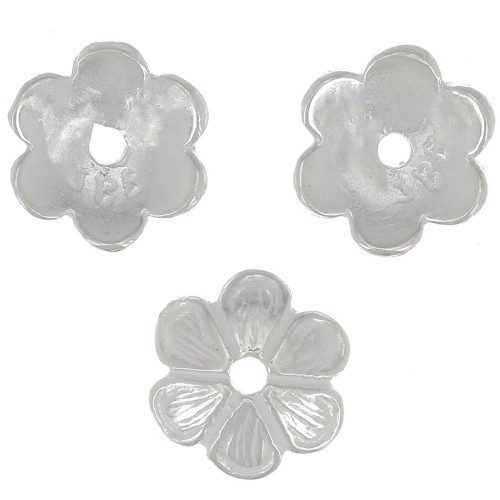 Coppetta a fiore 7 mm - Placcatura in argento fino x1