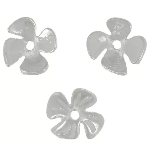 Coppetta a fiore lavorata 8 mm - Placcatura in argento fino x1