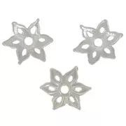 Coppetta con fiore scavata 8 mm - Placcatura in argento fino x1