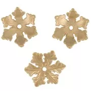 Coppetta a fiocco di neve 10 mm - Dorato con oro fino x1