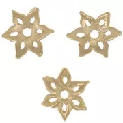 Coppetta a fiore scavato 8 mm - Dorato con oro fino x1