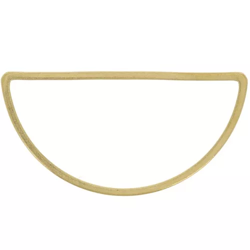 Anello di montaggio e tessitura, mezzo cerchio 30x15 mm - ottone grezzo x1