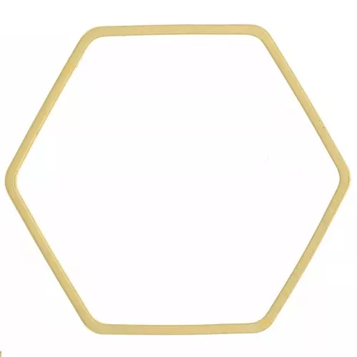 Anello di montaggio e tessitura esagonale 30x33 mm - Dorato x1
