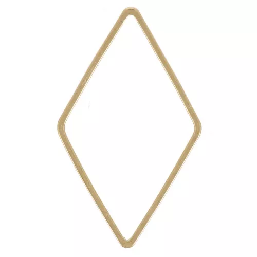 Anello di montaggio e intreccio a diamante 33x19 mm - ottone grezzo x1