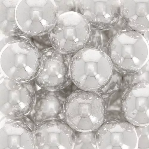 Perline senza foro - mini palle 3 mm - Placcatura argento fino x100