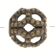 Perline tonde filigranate 4 mm - Bronzo x20