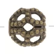 Perline tonde filigranate 4 mm - Bronzo x20