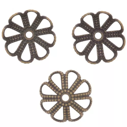 Coppette filigranate 9 mm - Bronzo x10