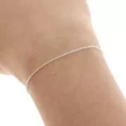 Catena maglia forzatina ovale 1 mm - Argento 925 x1m