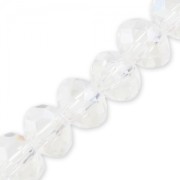 Tonde schiacciate sfaccettate mm. 6x5 Crystal x42cm|raw }}