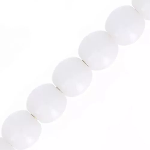 Perle tonde in vetro di Boemia 3 mm Opaque White x50