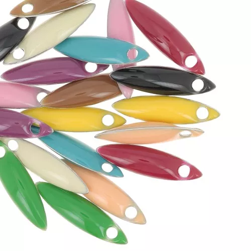 Assortimento di zecchini in resina epossidica 15x4 mm - Multicolore x20