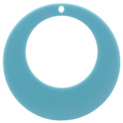 Pendente cerchio scavato in acrilico 50 mm - Turchese x1|raw }}