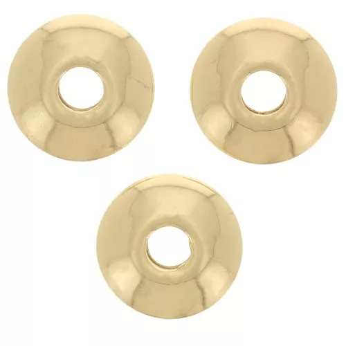 Rondelle lisce 6 mm - Dorato con oro fino x10