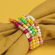 Rondelle lisce 6 mm - Dorato con oro fino x10