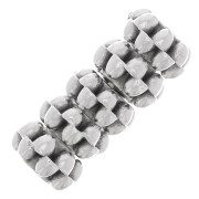 Perline di fiori 7 mm - Placcatura in argento antico x6