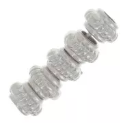 Perline rotonde lavorate 6 mm - Placcatura in argento antico x6