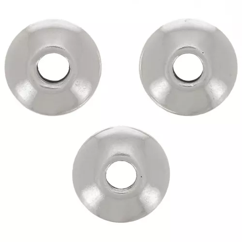 Perline lisce rondelle 6 mm - placcatura argento antico x10