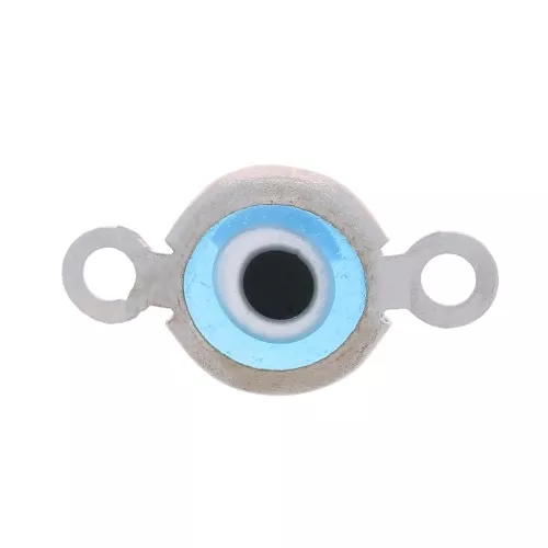 Distanziatore occhio con resina 12x7 mm - Acciaio inoss. 304 - Azzurro x10