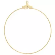 Base per orecchini rotondo 40 mm - Acciaio inossidabile 316L dorato x2