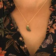 20,5x14 mm ciondolo in pietra preziosa sfaccettata a mezzaluna - Amazzonite x1