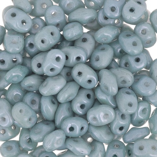 SuperDuo mm. 2.5x5 Opaque Green Ceramic Look x10g