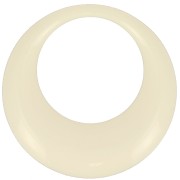 Pendente a cerchio scavato in resina opaca 44 mm - Ecru x1|raw }}