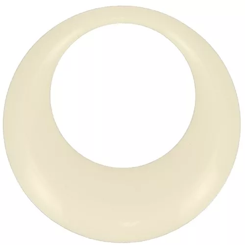 Pendente a cerchio scavato in resina opaca 44 mm - Ecru x1
