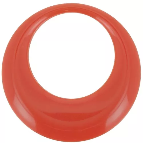 Pendente a cerchio scavato in resina opaca 44 mm - Terracotta x1